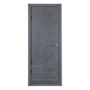 Дверное полотно глухое 2000х700х37 мм Двери Гуд GEOMETRY-2, бетон/графит