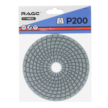 Алмазный гибкий шлифовальный круг Р200 125 мм мокрое шлифование RAGE by VIRA Алмазный гибкий шлифовальный круг Р200 125 мм мокрое шлифование RAGE by VIRA