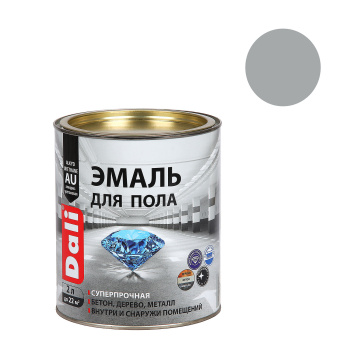 Эмаль алкидно-уретановая для пола серая 2 л ДАЛИ (RAL7040) *1/3/192