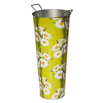 Кашпо-вазон металл. оцинкованное 11л d верха 212мм h500мм с Декором (Лысьва) *5