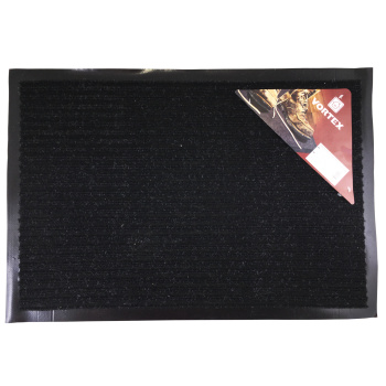 Коврик 50*80 см влаговпитывающий ребристый черный "VORTEX" (арт.22086/24193) *1/10