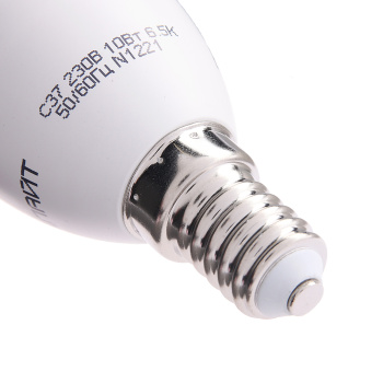 Лампа светодиодная ОНЛАЙТ, Е14, свеча C37, 10 Вт, 800 Лм, 6500 К, холодный белый