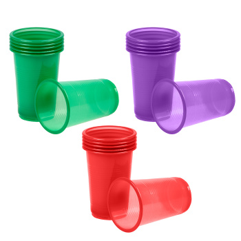 Одноразовые стаканы 0,2л НАБОР 6шт Цветные "Леопак" *1/80 Одноразовые стаканы 0,2л НАБОР 6шт Цветные "Леопак" *1/80