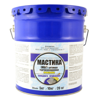 Мастика битумная кровельная 5 кг ХозДвор, гидроизоляционная Мастика битумная кровельная 5 кг ХозДвор, гидроизоляционная