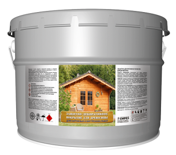 Защитно-декоративное покрытие 8 кг для древесины Первая Цена, алкидное, палисандр