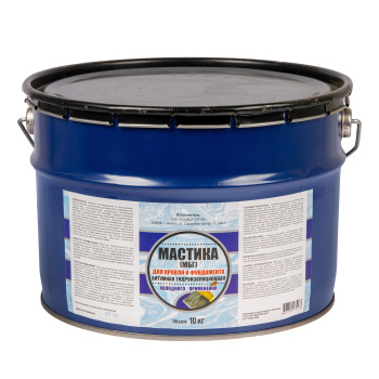 Мастика битумная кровельная 10 кг ХозДвор, гидроизоляционная Мастика битумная кровельная 10 кг ХозДвор, гидроизоляционная