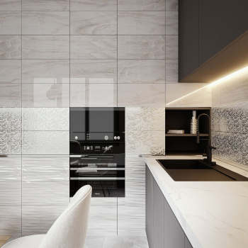 Плитка 50х25 см настенная 1.25 м² Axima Палермо, светло-серый