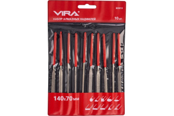 Надфиль алмазный набор 10шт 140х70мм арт.822013 VIRA *1/5/100 Надфиль алмазный набор 10шт 140х70мм арт.822013 VIRA *1/5/100