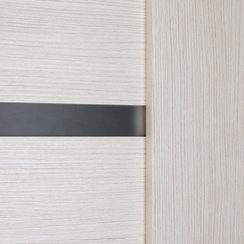 Дверное полотно остекленное 2000х800х36 мм BROZEX-WOOD Comfort-2, лиственница беленая 3D