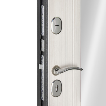 Дверь входная Дверной континент, 860х2050х70 мм, с зеркалом, левая, серебристый антик/сандал светлый Дверь входная Дверной континент, 860х2050х70 мм, с зеркалом, левая, серебристый антик/сандал светлый