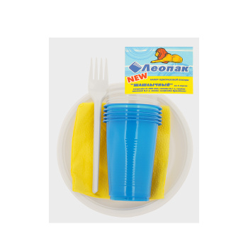 Одноразовая посуда Набор "Шашлычный" 5перс/25пр.: тар.d170мм+стопки0,1л+стак.0,2л+вилки+салф. *1/40 Одноразовая посуда Набор "Шашлычный" 5перс/25пр.: тар.d170мм+стопки0,1л+стак.0,2л+вилки+салф. *1/40