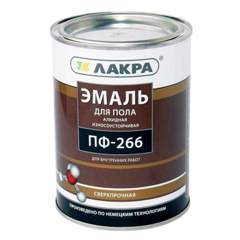 Эмаль алкидная 2 кг для пола ЛАКРА ПФ-266, золотисто-коричневая
