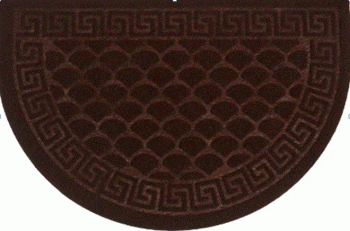 Коврик влаговпитывающий 40*60 см полукр."Чешуйки" коричневый "KOVROFF" (арт.ПП/04/01/03)  *1/15